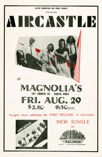 Aircastle - 1980 - Magnolias - record release party - poster