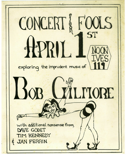 Concert for Fools - April 1 - 1976 - SSU - poster